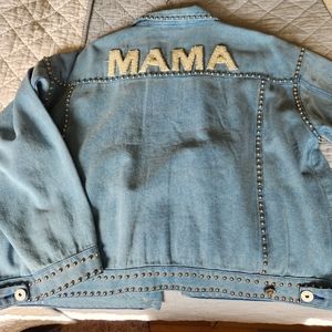 Womens Custom "Mama" Studded Denim Jacket